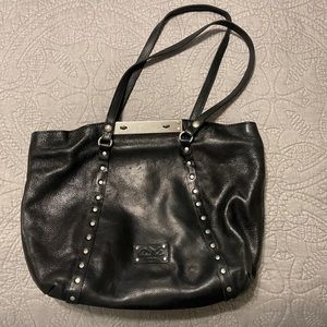 Patricia Nash Black Leather Tote Bag
